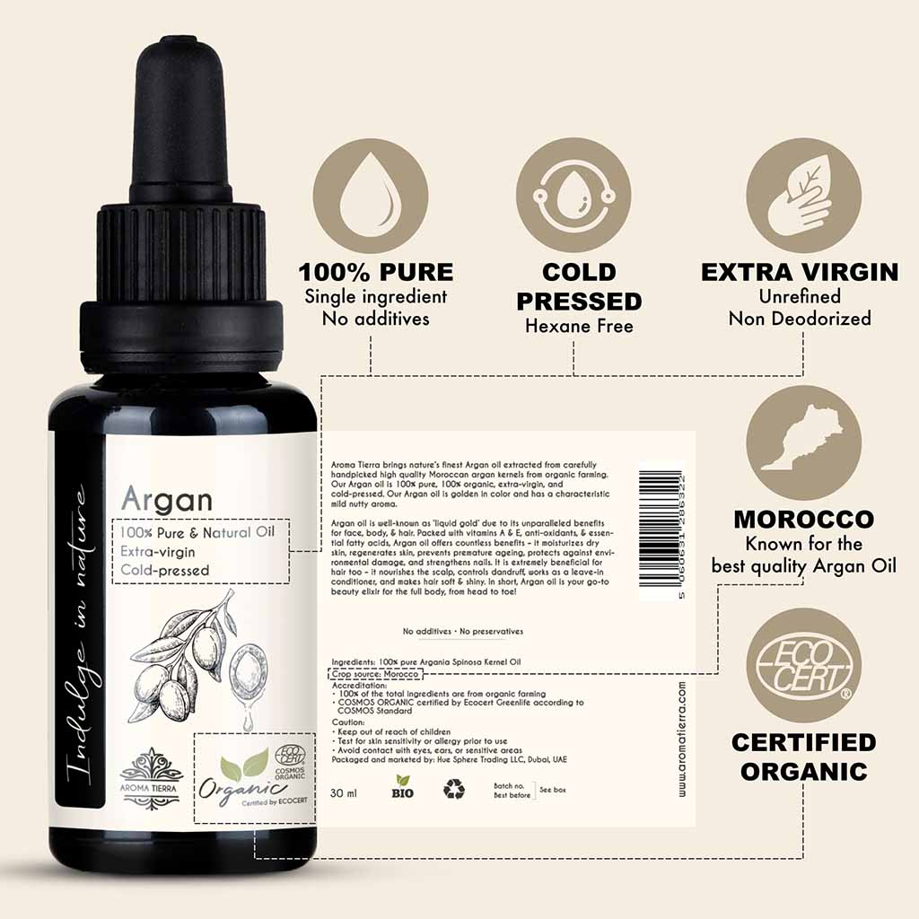 Organic Argan Oil Moroccan 100 Pure Cold Pressed Extra virgin